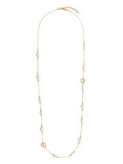 Gancini-charm rolo-chain necklace