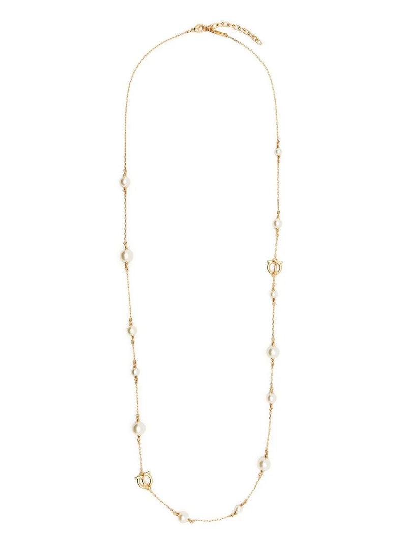 Gancini-charm rolo-chain necklace