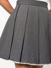 pleated A-line skirt