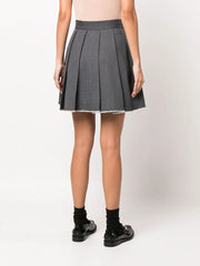 pleated A-line skirt