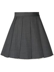 pleated A-line skirt