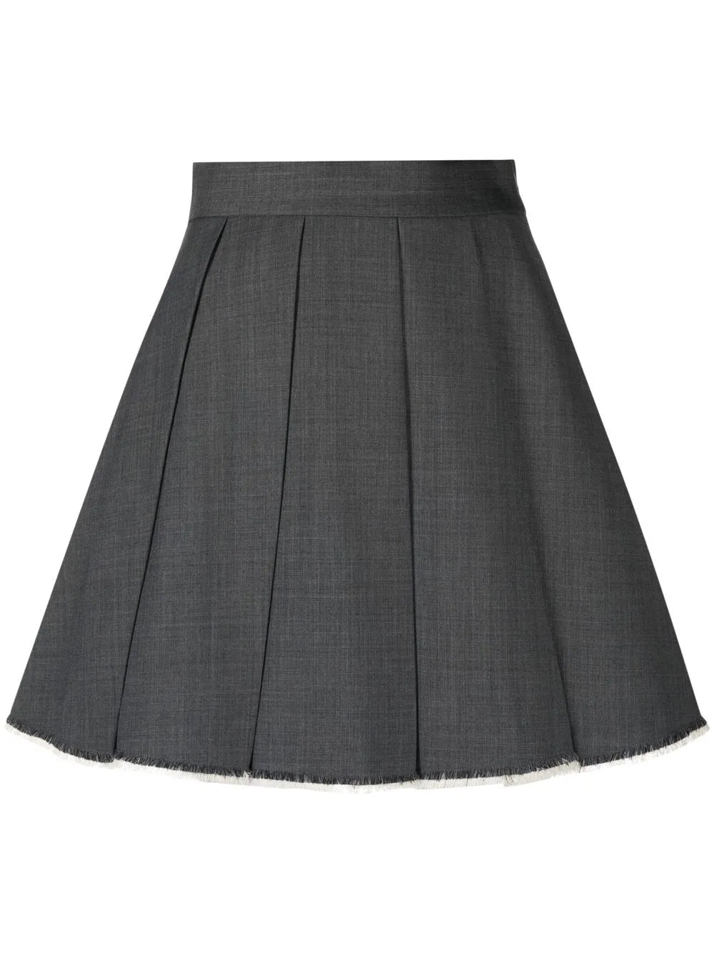 pleated A-line skirt