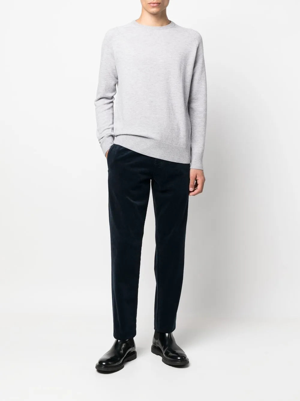 straight-leg corduroy trousers
