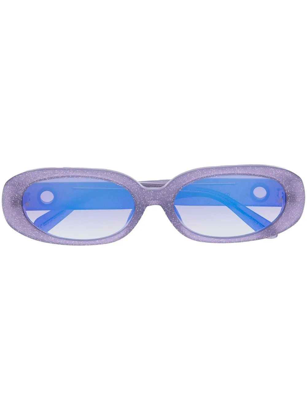 round-frame glitter sunglasses