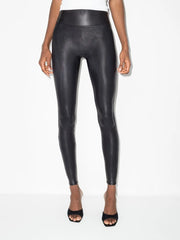 faux-leather leggings