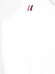 pleat-detail cotton shirtdress