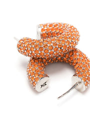 crystal-embellished hoop earrings