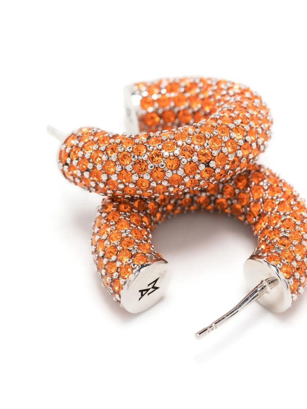 crystal-embellished hoop earrings