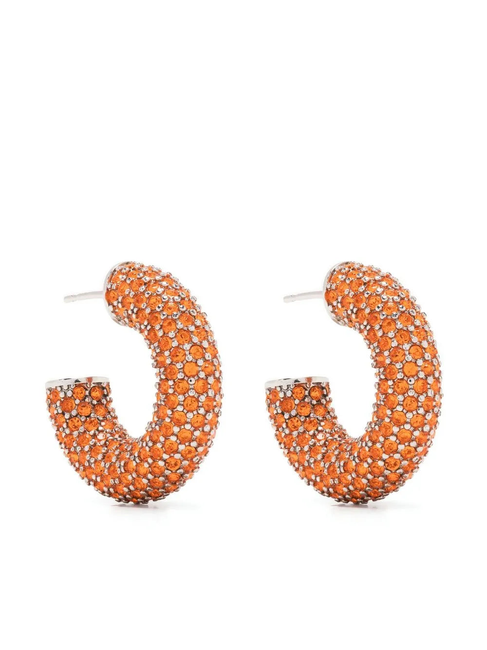 crystal-embellished hoop earrings