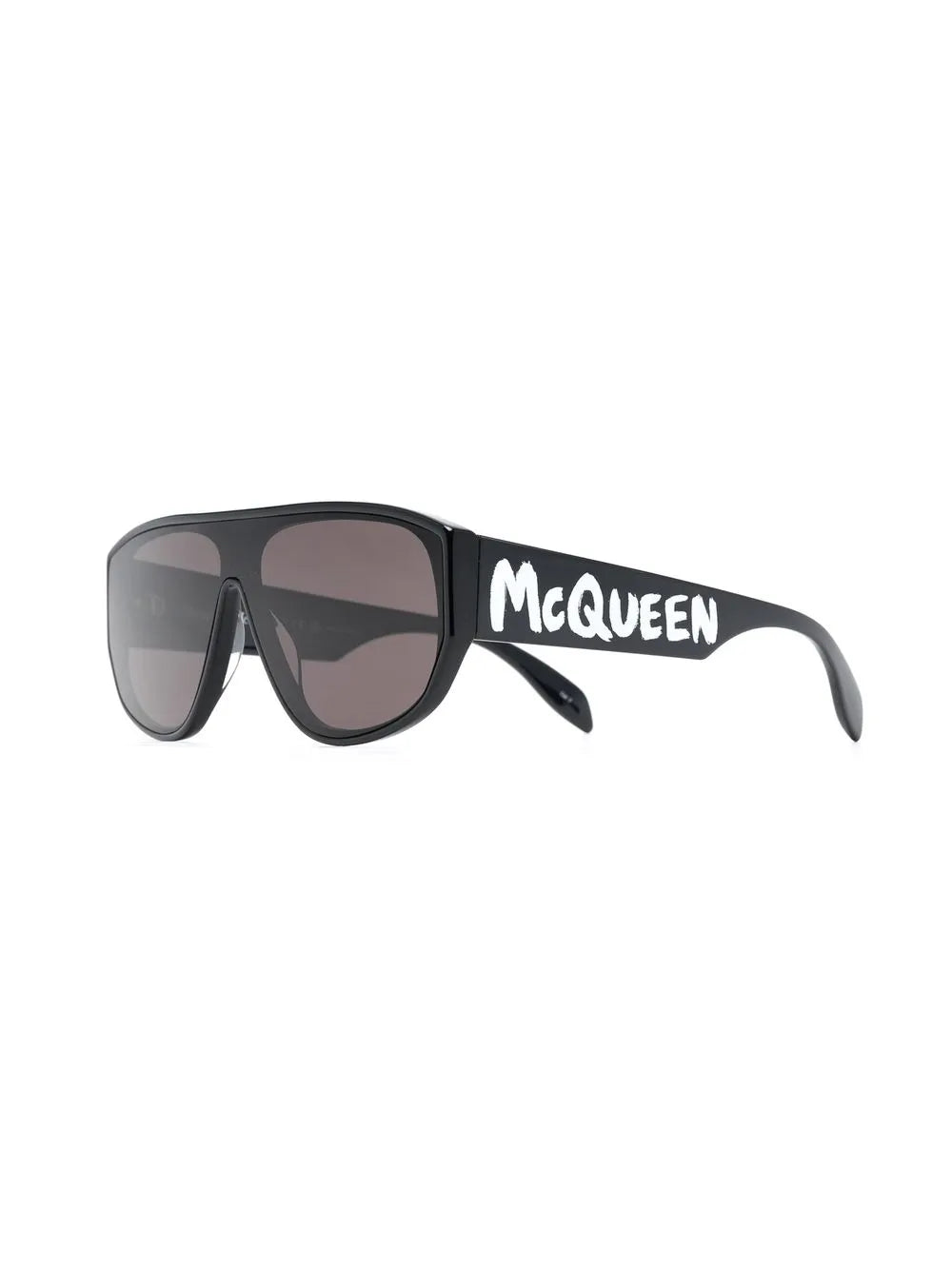 Graffiti-print square-frame sunglasses
