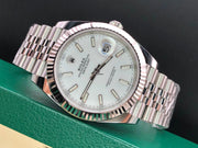 Rolex | Datejust | 126334-0010 | White gold | 41 mm | Steel | White | Automatic