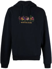 Logo Embroidered Drawstring Hoodie