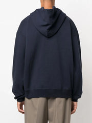 Logo Embroidered Drawstring Hoodie