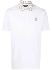 Embroidered cotton polo shirt