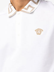 Embroidered cotton polo shirt