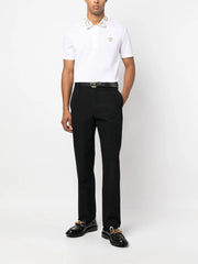 Embroidered cotton polo shirt