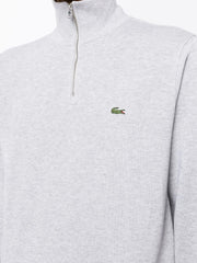 high-neck fine-ribbed sweatshirt