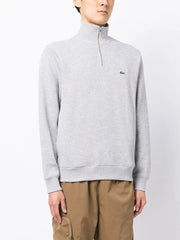 high-neck fine-ribbed sweatshirt