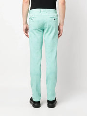skull embroidery straight-leg trousers