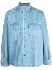 button-up denim shirt