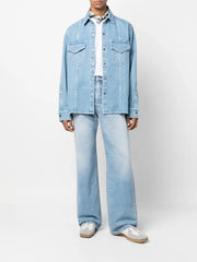 button-up denim shirt