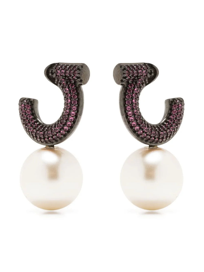 pearl drop earrings
