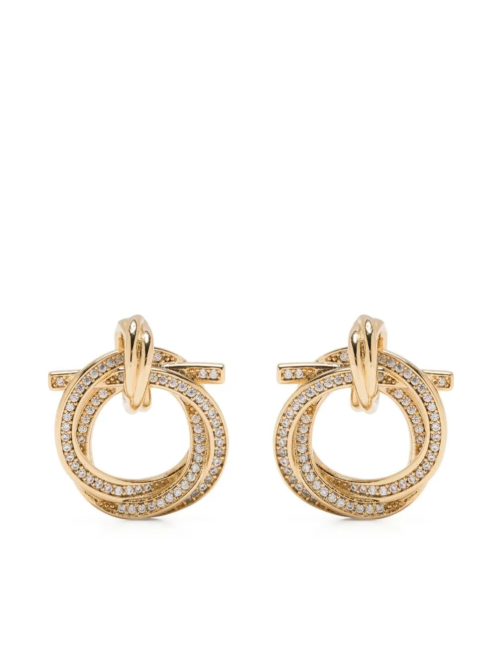 crystal-embellished hoop earring