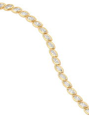 18kt yellow gold diamond tennis bracelet