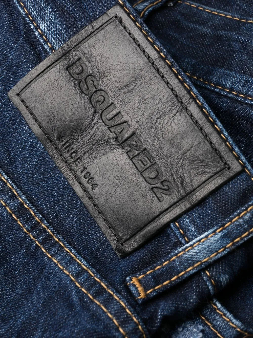 slim-cut denim jeans
