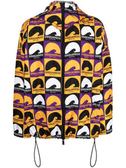 logo print hooded jacket