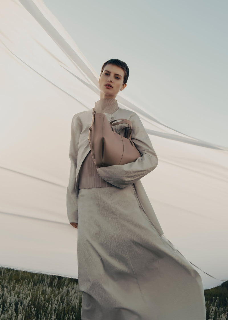 Polene Cyme Mini Textured Taupe