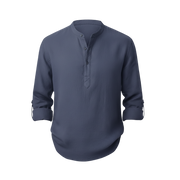 CAPRI LINEN SUMMER SHIRT NAVY BLUE