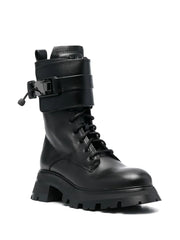 55mm Sava buckle-detail combat boots