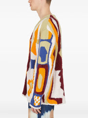 abstract-pattern cardigan