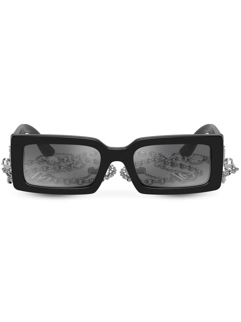 Zebra rectangle-frame sunglasses