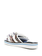 double touch-strap panelled slides