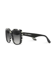 zebra-print detail sunglasses