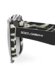 zebra-print detail sunglasses
