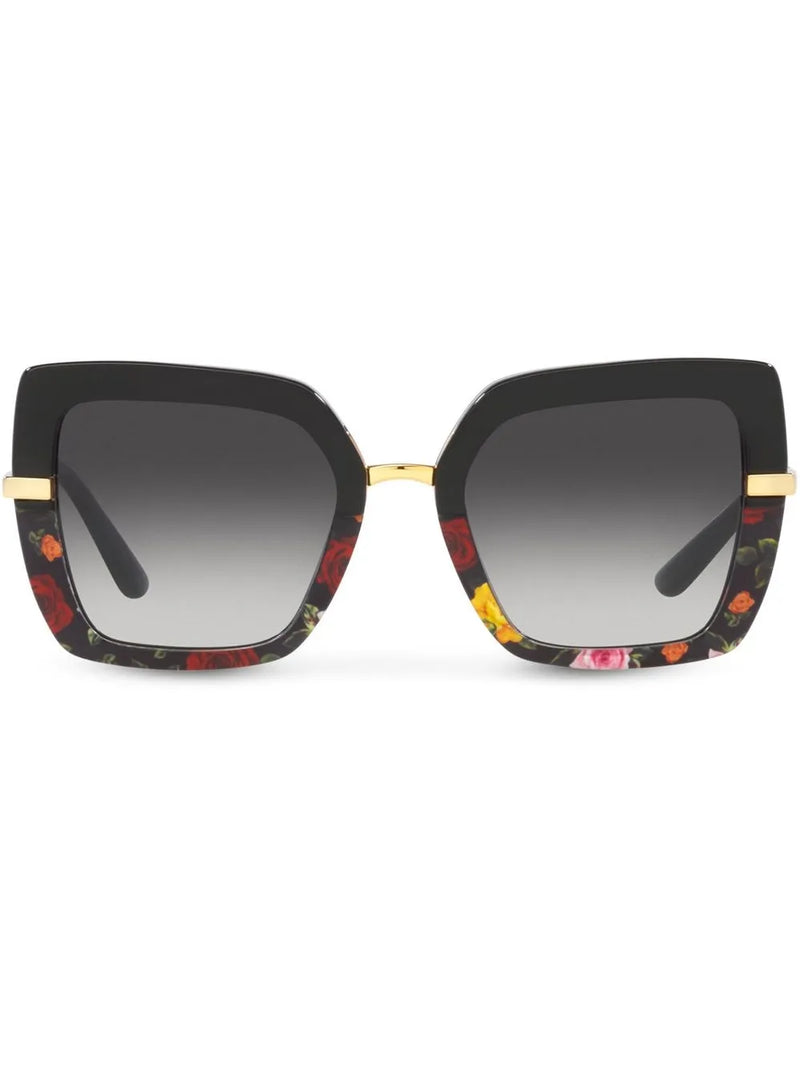 tortoiseshell-frame logo sunglasses