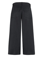 wide-leg cropped trousers