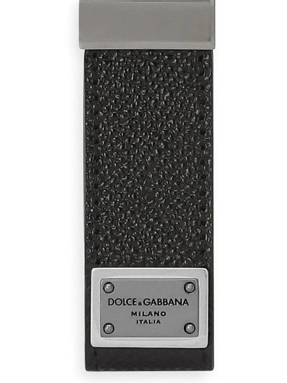 logo-tag leather keyring