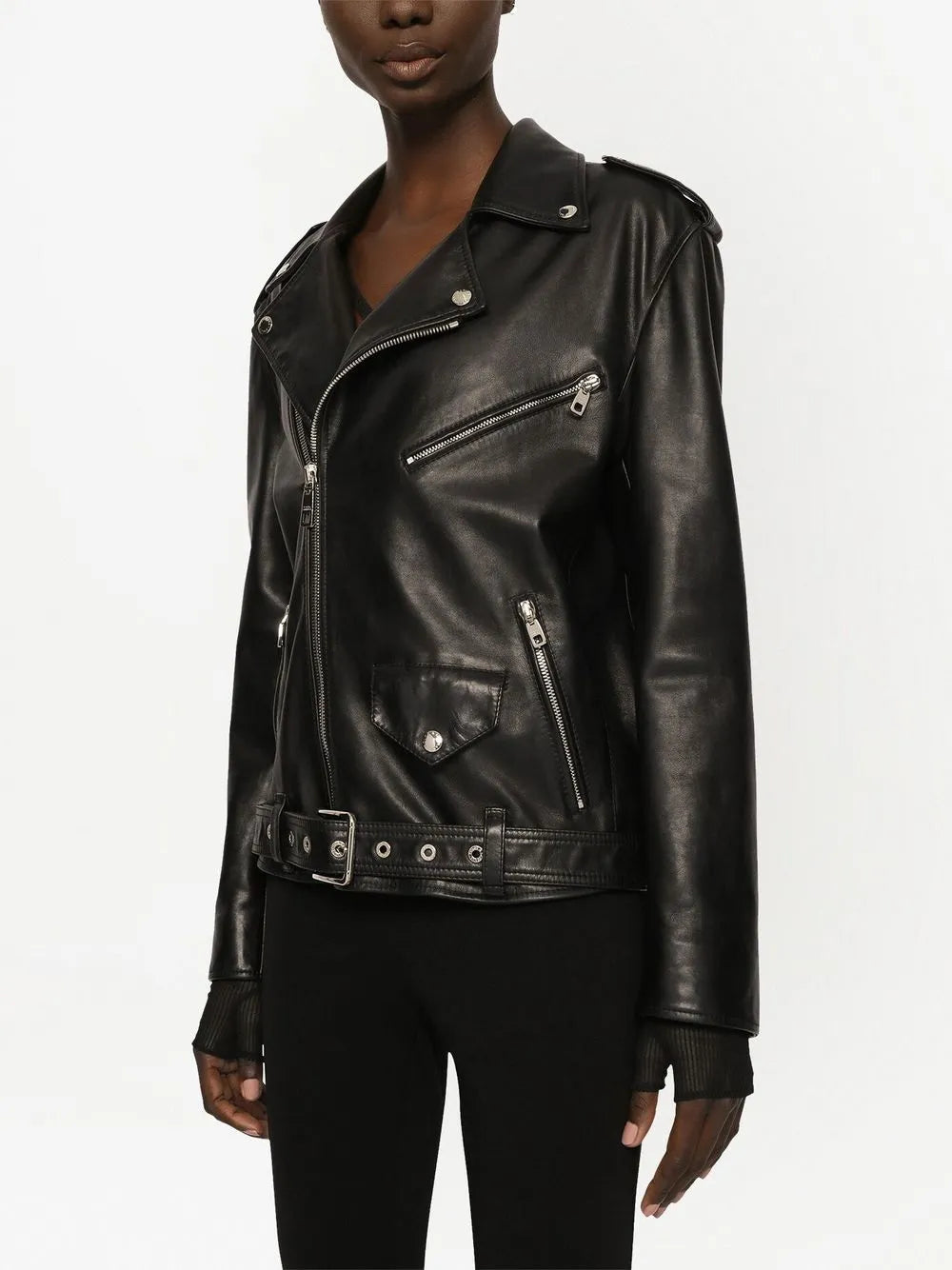 leather biker jacket