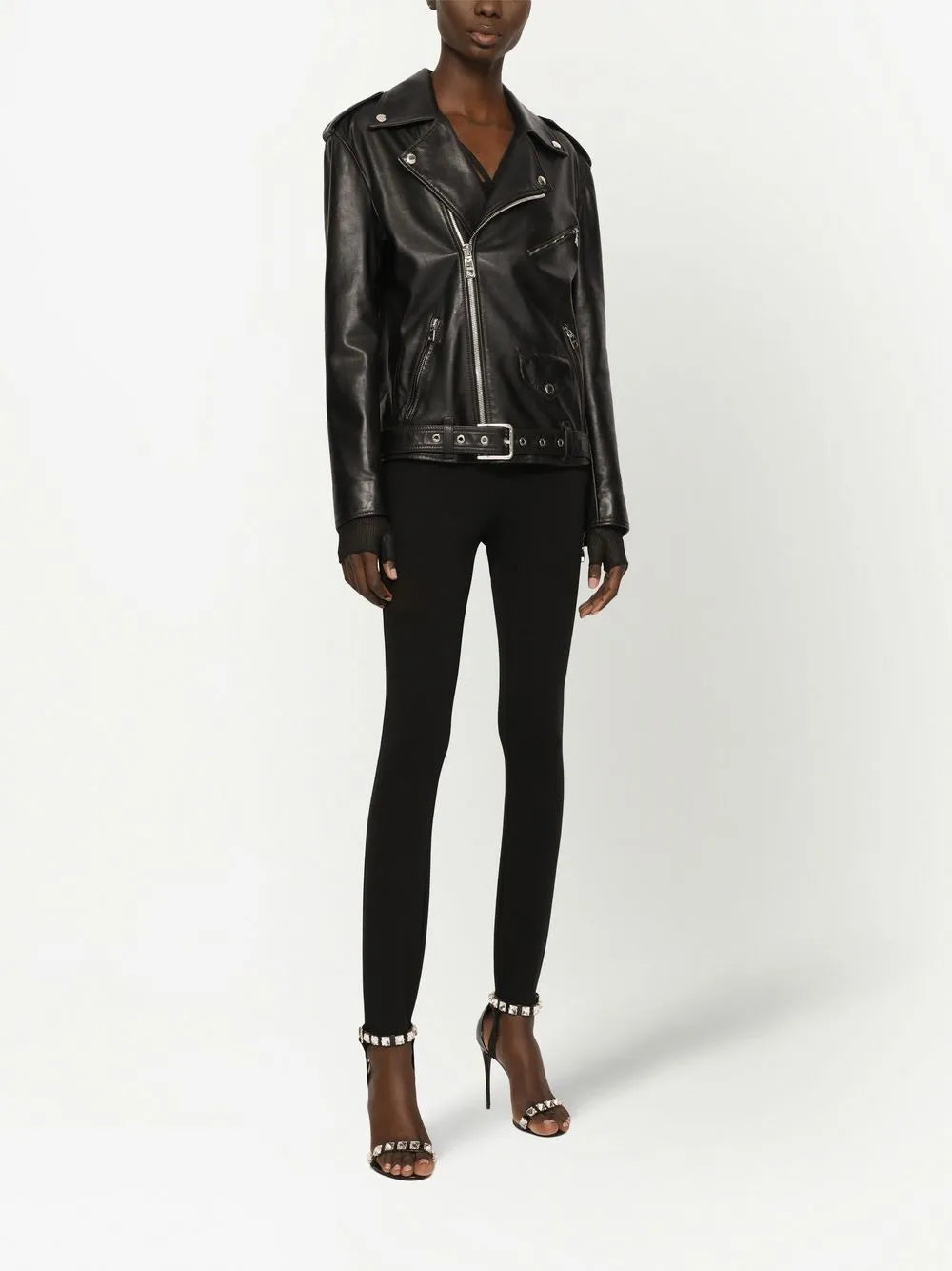 leather biker jacket