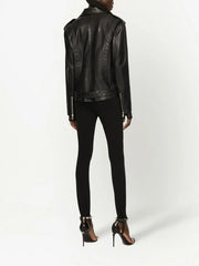 leather biker jacket