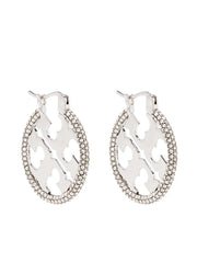 logo round earrings