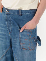 oversized twisted wide-leg jeans