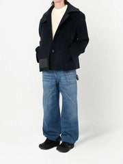 oversized twisted wide-leg jeans