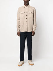 logo-patch button-up shirt