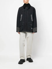 logo print hooded jacket