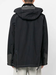 logo print hooded jacket